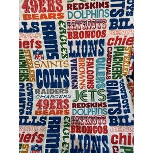 Vintage NFL Bed Sheet 70s Pre-74 Football Team Name 90x115 Oilers, R-skins READ